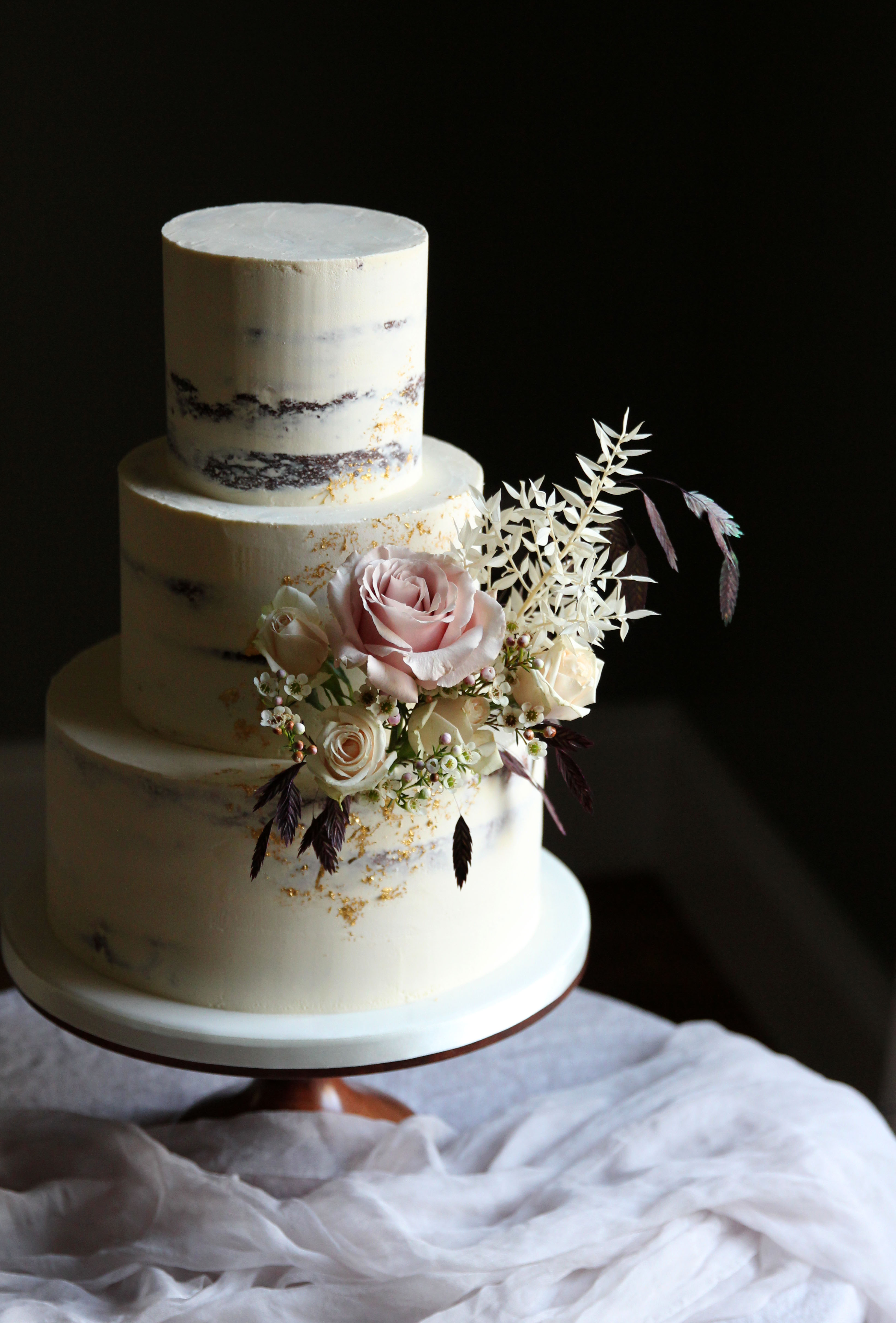 Dried florals Cove Cake Design Bespoke Wedding Cakes