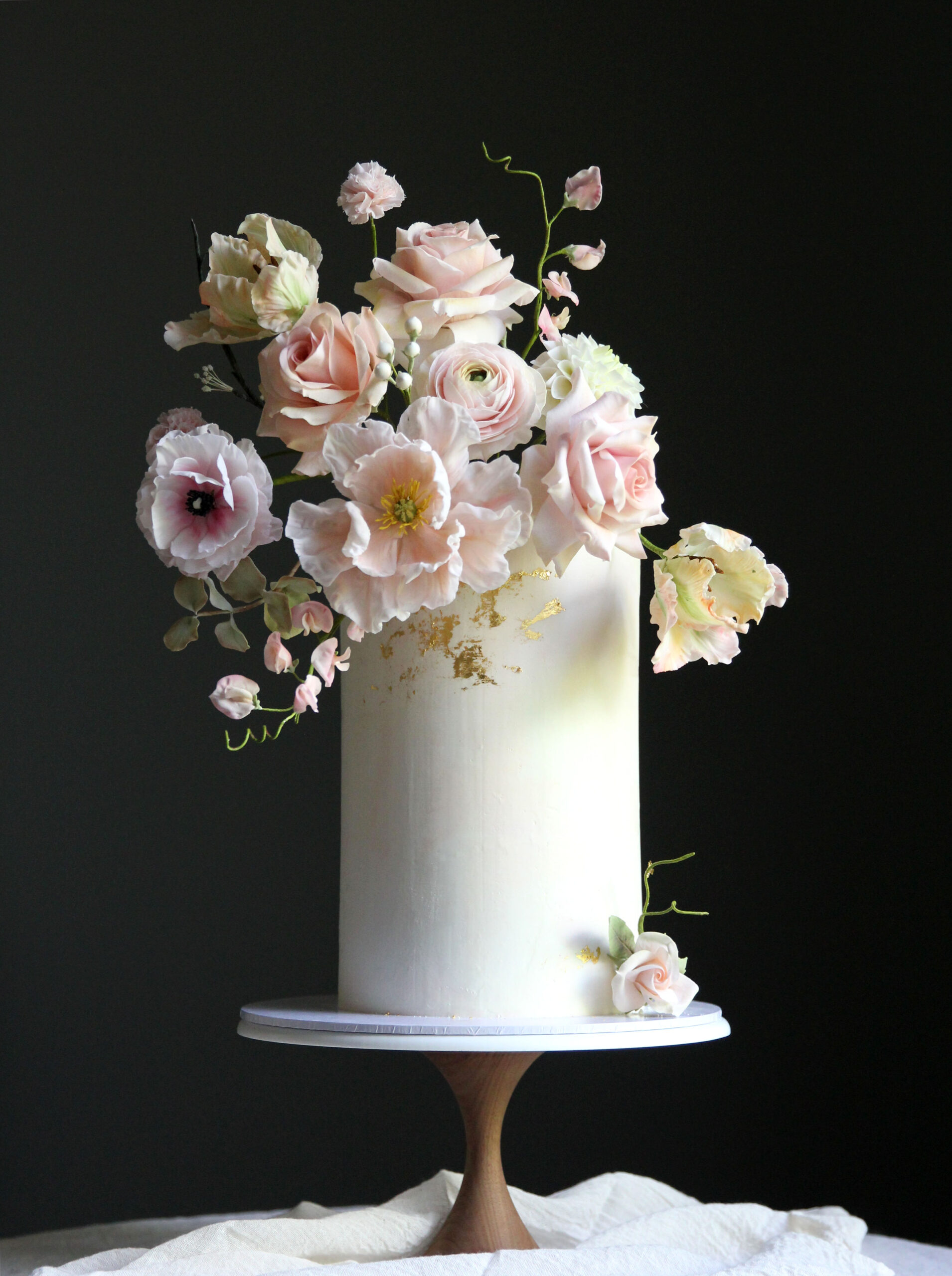Portfolio Blossoming Sugar Flower Wedding Cake Cove Cake Design Luxury Wedding Cakes
